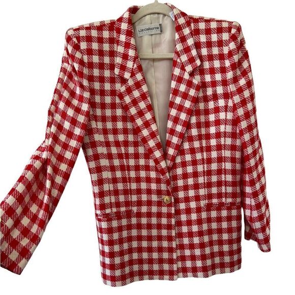 Vintage Liz Claiborne Plaid Blazer - Picture 1 of 4